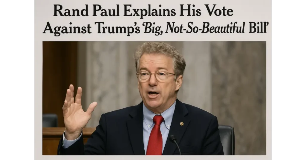 Rand Paul Explains His Vote Against Trump’s ‘Big, Not-So-Beautiful Bill’