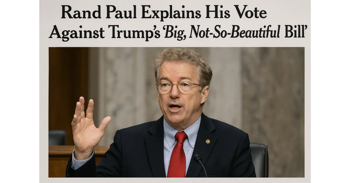 Rand Paul Explains His Vote Against Trump’s ‘Big, Not-So-Beautiful Bill’