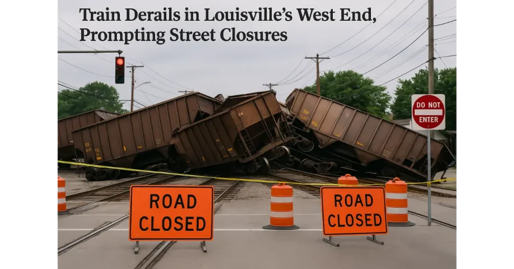 Train Derails in Louisville’s West End, Prompting Street Closures