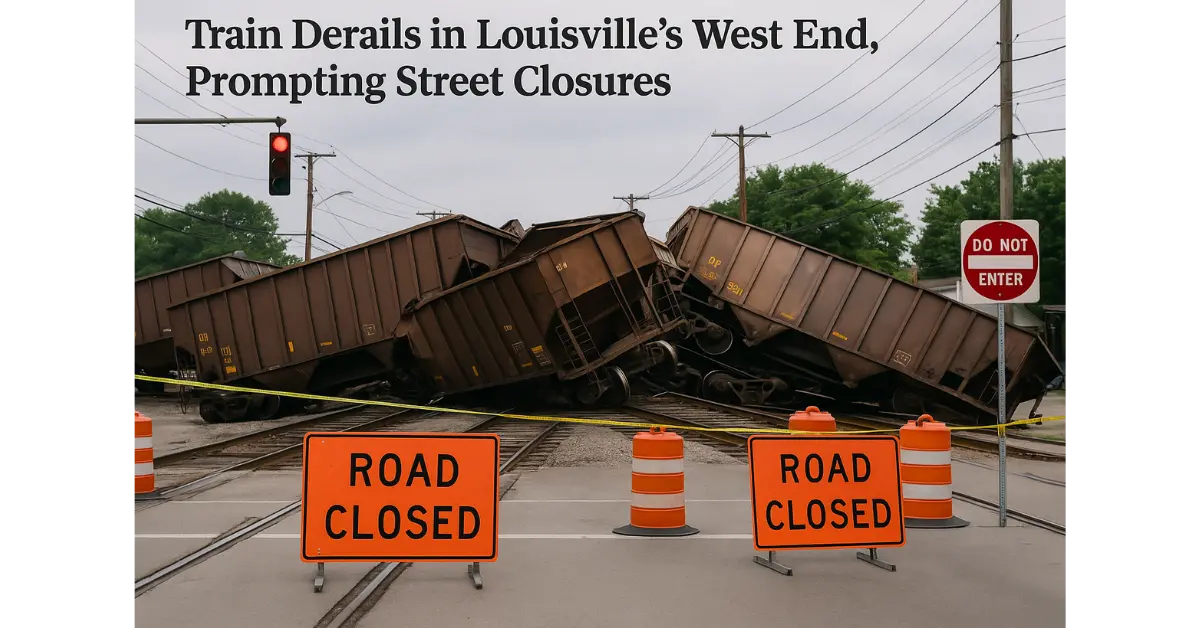 Train Derails in Louisville’s West End, Prompting Street Closures