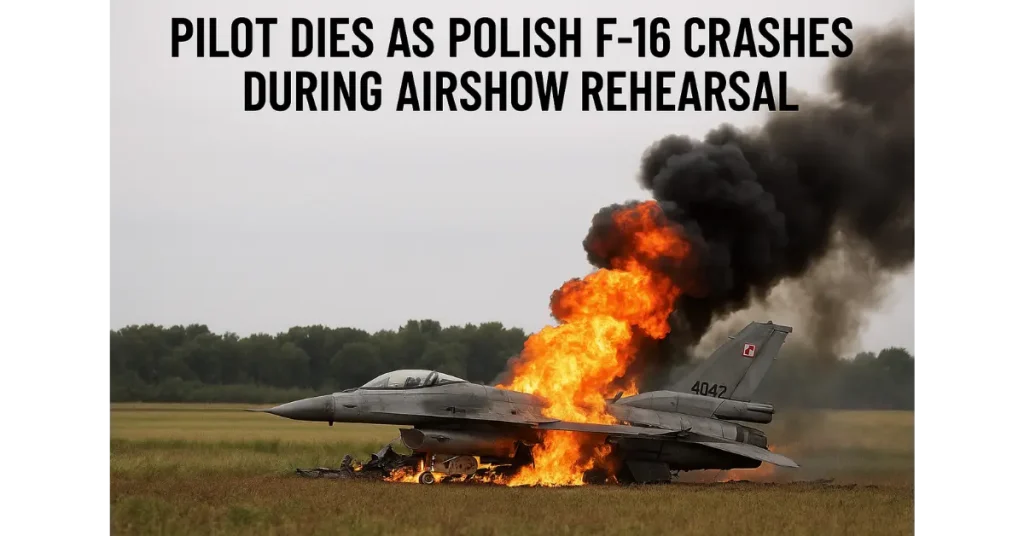 Pilot Dies as Polish F-16 Crashes During Airshow Rehearsal