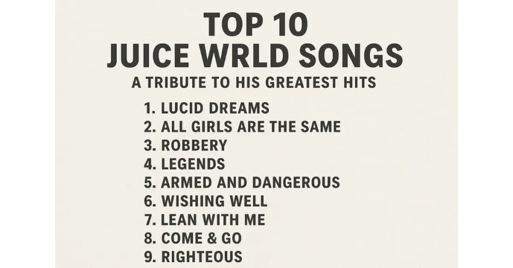 Top 10 Juice WRLD Songs: A Tribute to His Greatest Hits